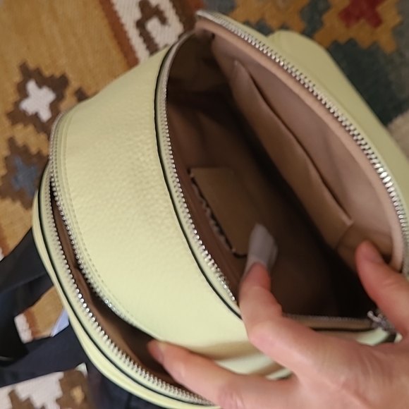 Coach Court Mini Pebble Leather Backpack Bag Lime green C8603 - Picture 6 of 8